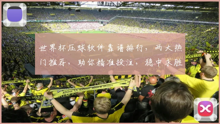 世界杯压球软件靠谱排行，两大热门推荐，助你精准投注，稳中求胜